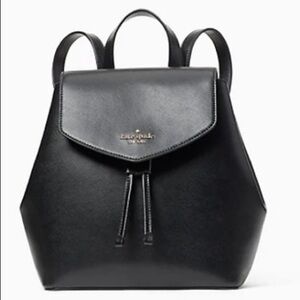 14. Kate Spade Lizzie Medium Flap Backpack in Black